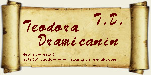 Teodora Dramićanin vizit kartica